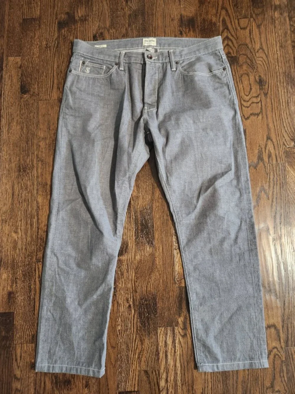 Todd Synder Slim Fit Lightweight Japanese Selvedge Button-fly Jeans Grey 35x32